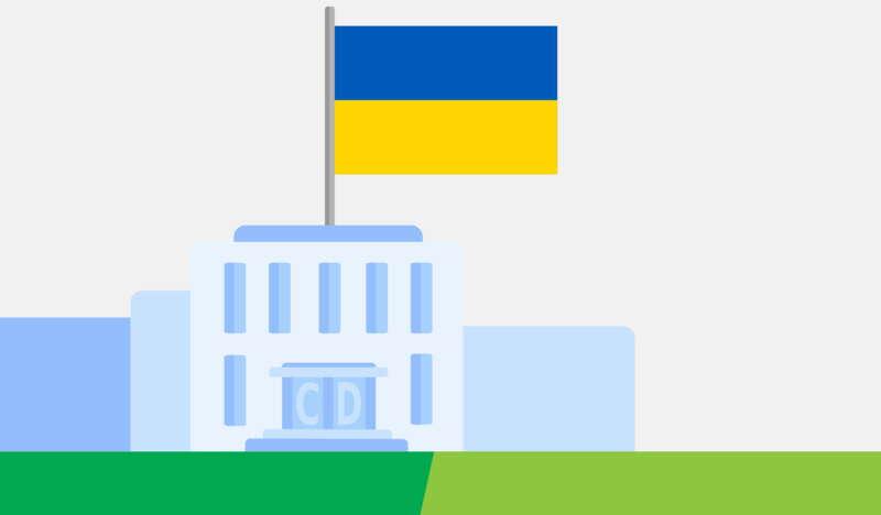 Budynek Konsulatu, Flaga Ukrainy