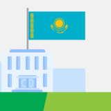 Budynek Konsulatu, Flaga Kazachstanu